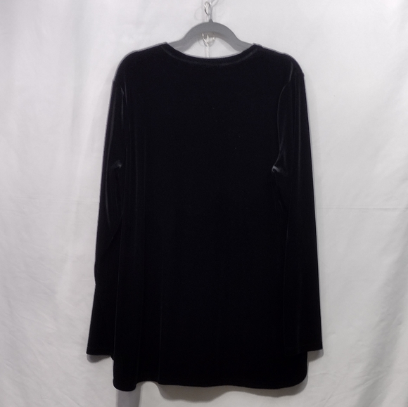 Lauren Ralph Lauren Velvet Top Women's XL Black 90s Y2K Retro Vintage - Picture 6 of 9